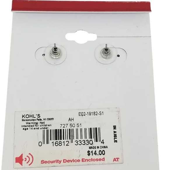 KOHLS NEW IN PACKAGE FESTIVE CHRISTMAS EARRINGS TRIO BUNDLE - Picture 8 of 8